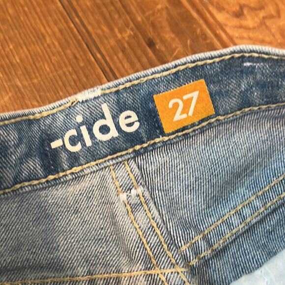 -Cide Celise high rise straight leg jeans patch size 27 - Picture 4 of 6
